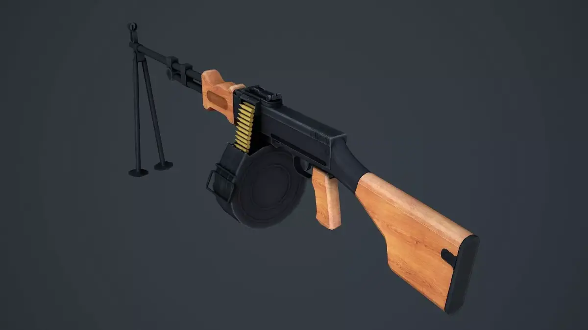 RPD Low Poly Mobile Ready Low-poly 3D model