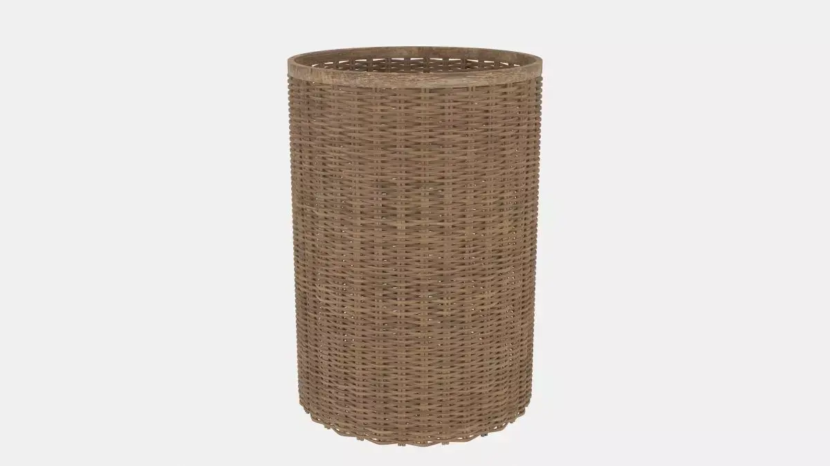 Wicker basket modelling Free 3D model
