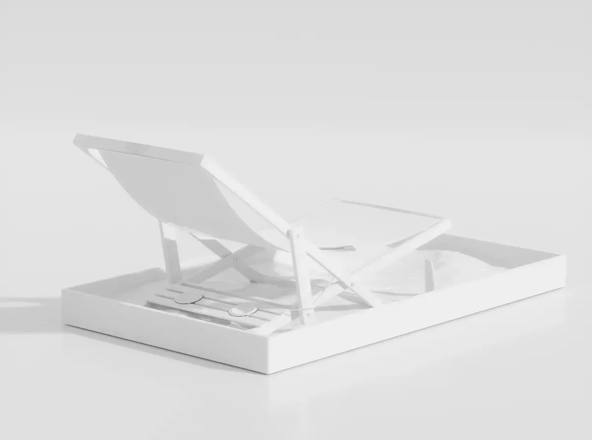 Deck chair 3D model purchase