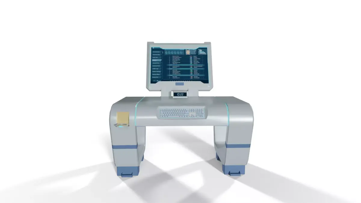 Sci-Fi Command Terminal Control Desk - PBR Game Ready 3D model