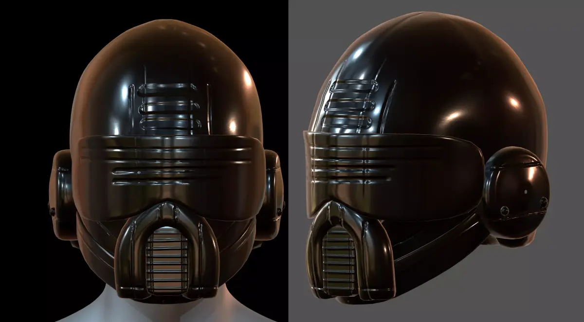 Gas mask helmet 3d model scifi Low-poly  Low-poly 3D model 553