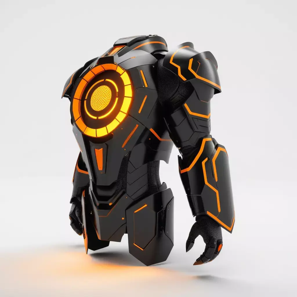 Futuristic Armored Gauntlet with Glowing Vents 3D model purchase