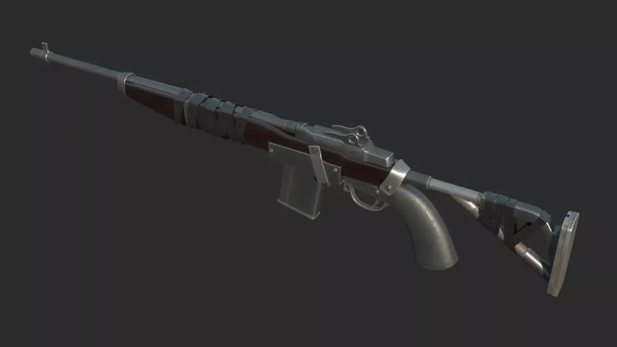Future Sci-Fi Apocalypse-Style Modular Rifle 3D model
