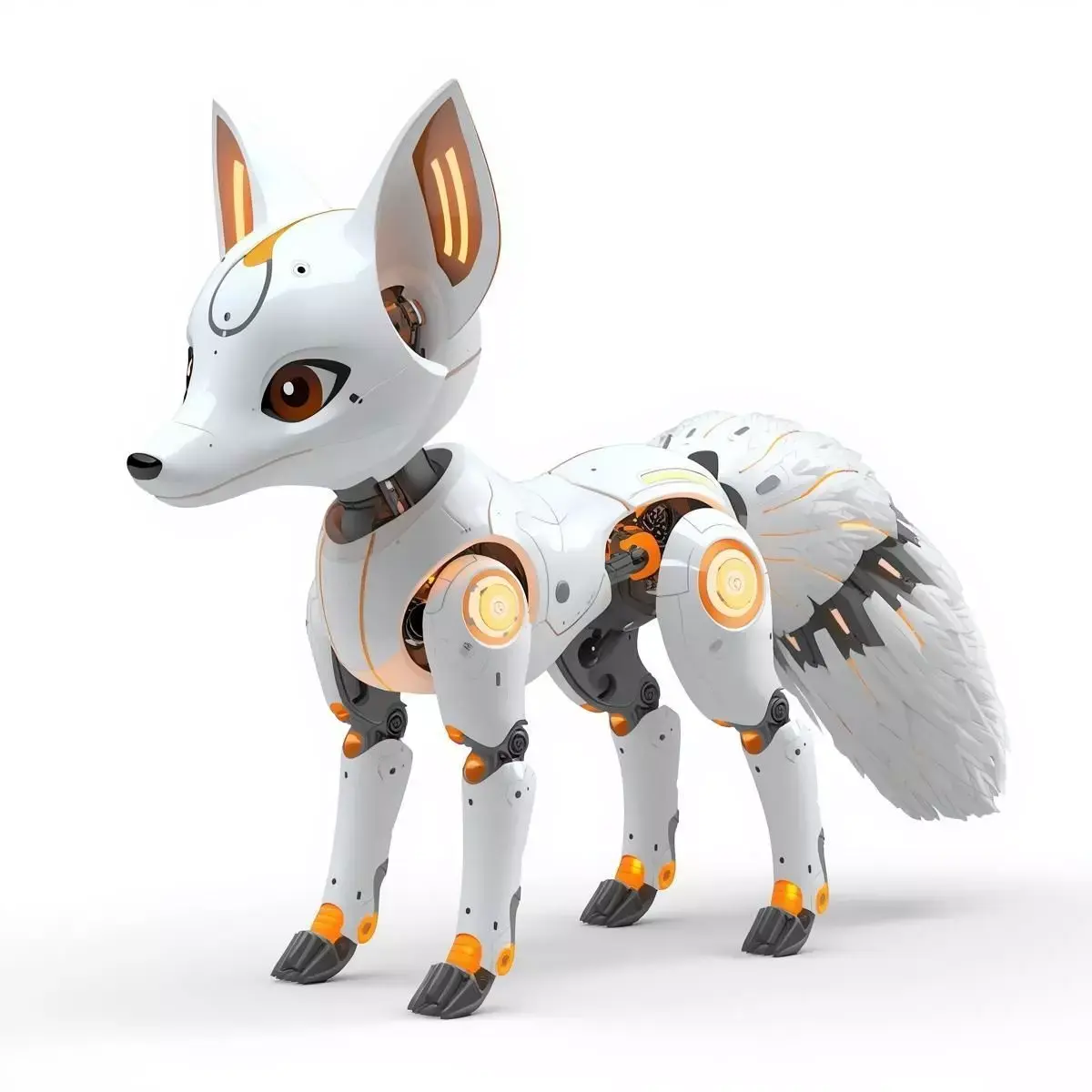 Robotic Fox 3D Model Low-poly 3D model