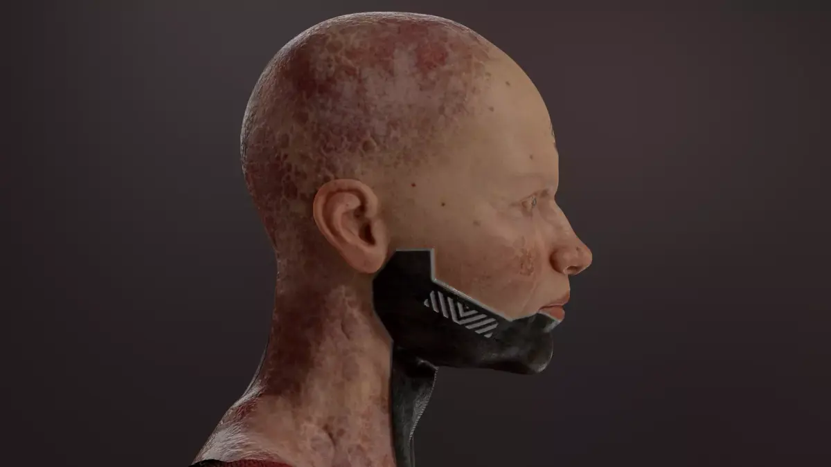 Scifi Female Cyber Punk Low Poly Low-poly 3D model