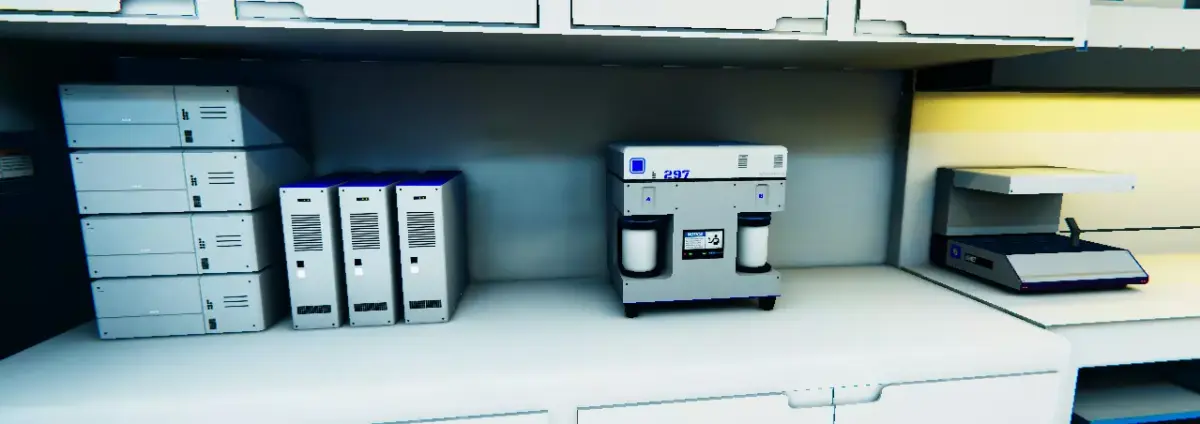 Modern Laboratory Equipment Set Pack - 4 Devices Low-poly 3D model