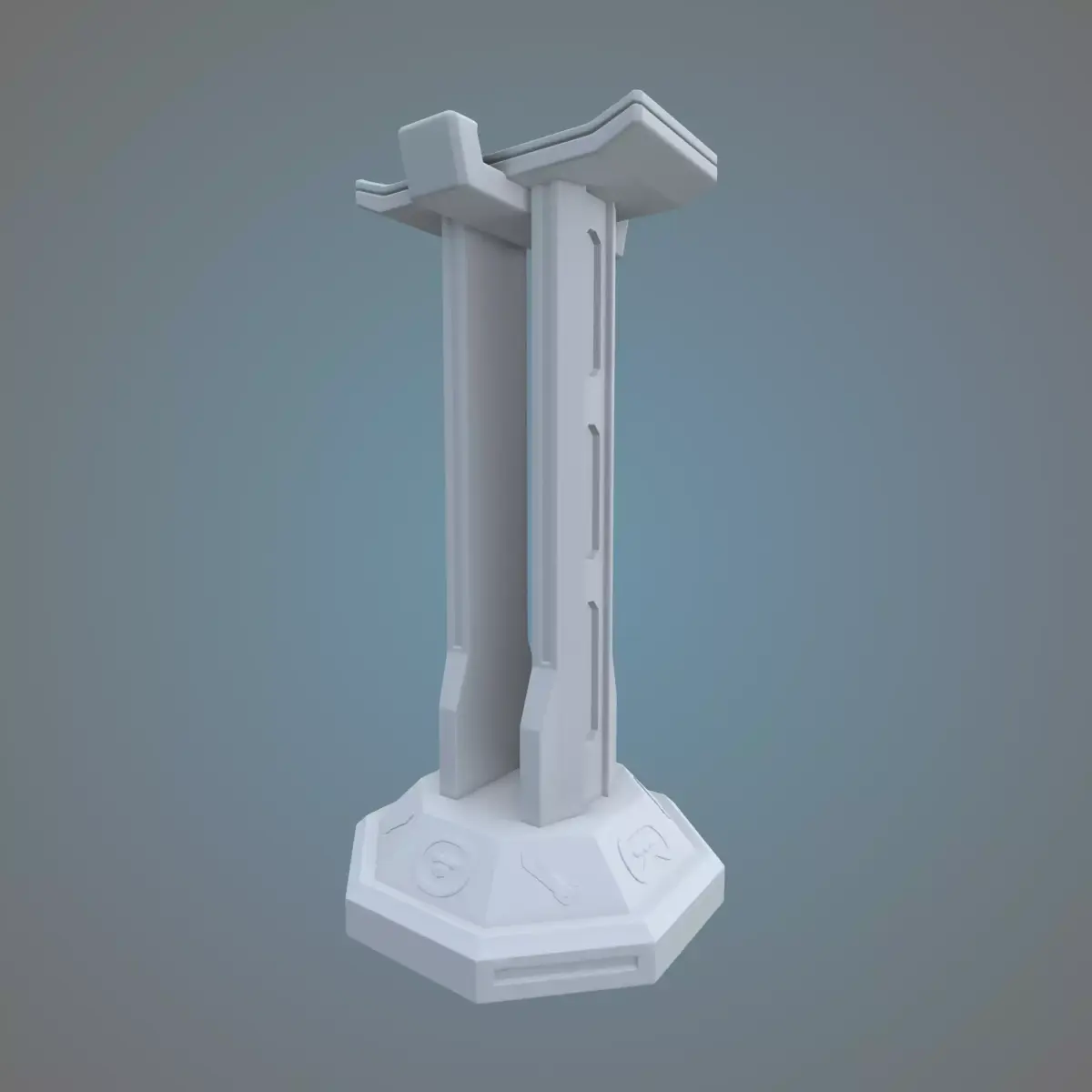Cyber Station Headset Pedestal - Minimalist Stand PM-54 3D print model