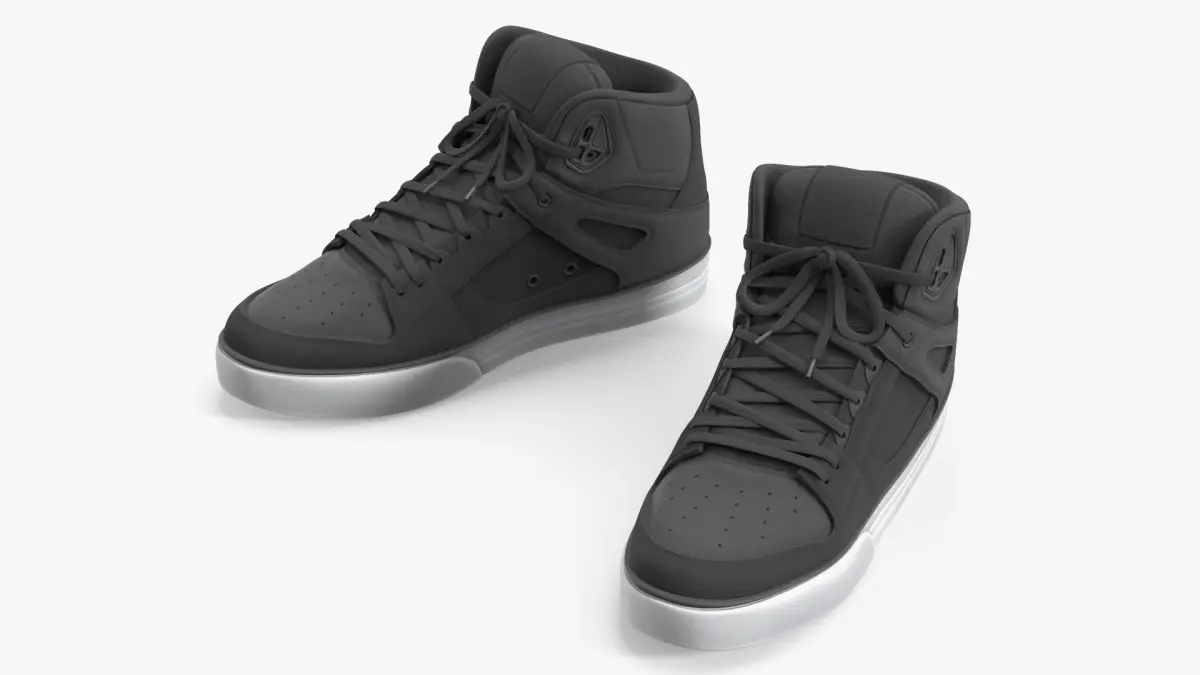Minimalist Sport Shoes Black 3D model