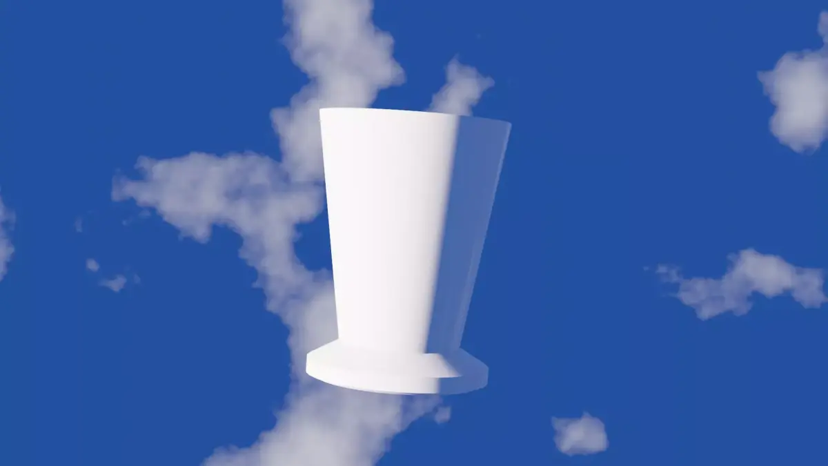 Porcelain vase or bucket for plant tree Low-poly 3D model