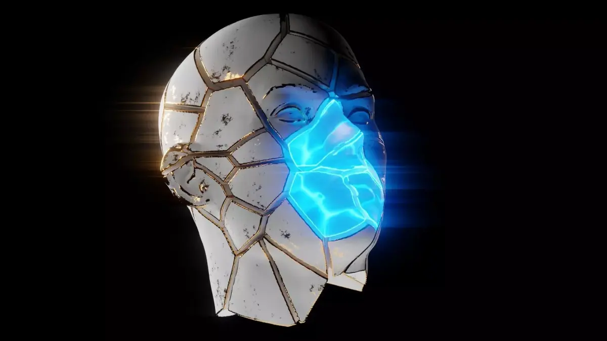 Abstract Cybernetic Fragmented Head 3D model
