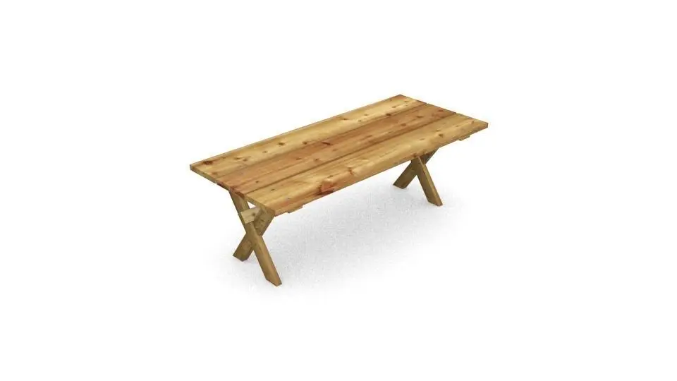 Picnic table Free low-poly 3D model purchase