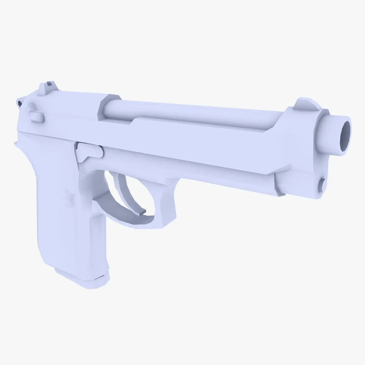 Beretta M9 Pistol Low-poly 3D model purchase