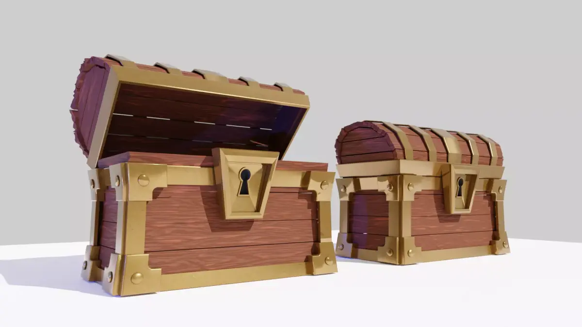 Pirate Chest Free low-poly 3D model