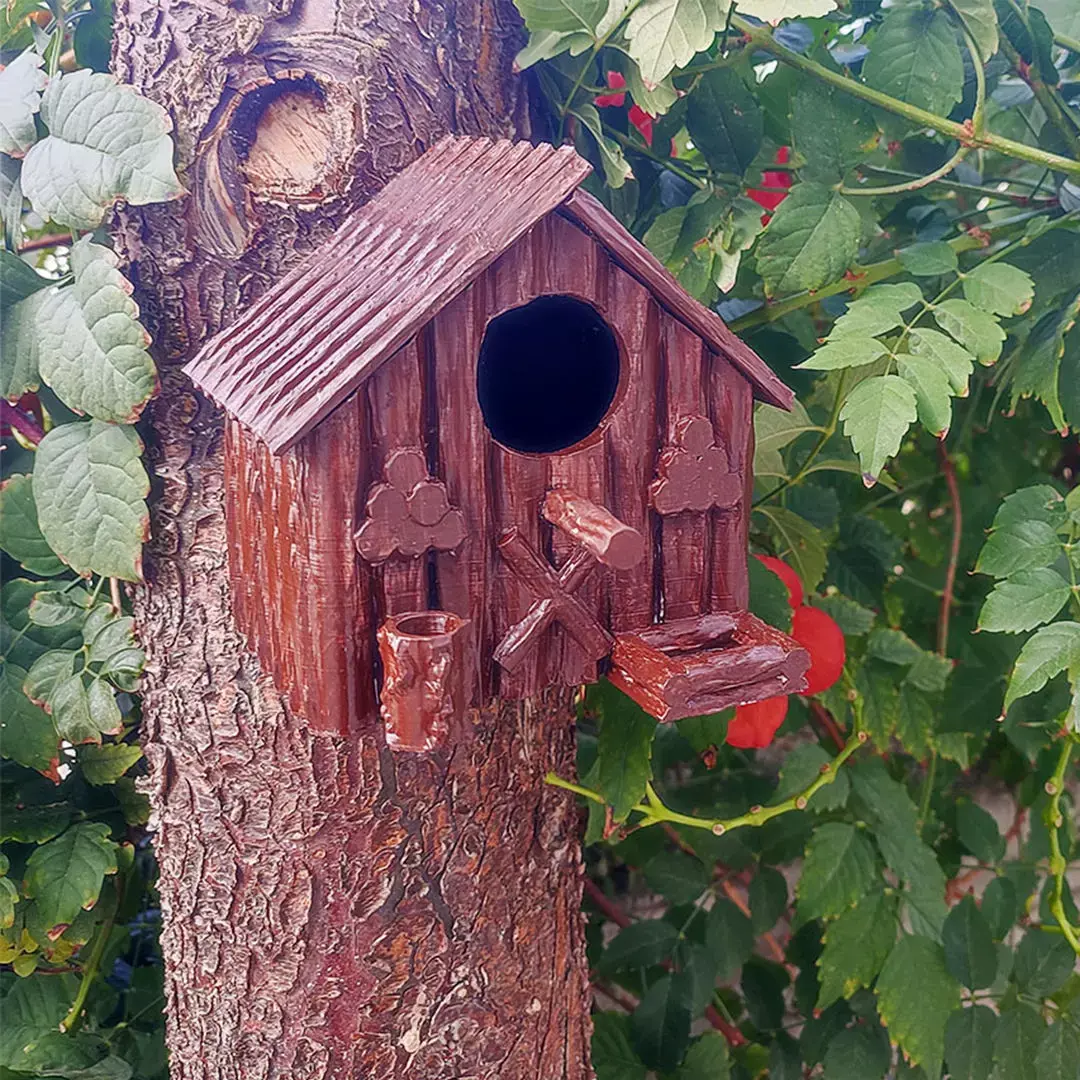 WOOD BIRD HOUSE 3D print model