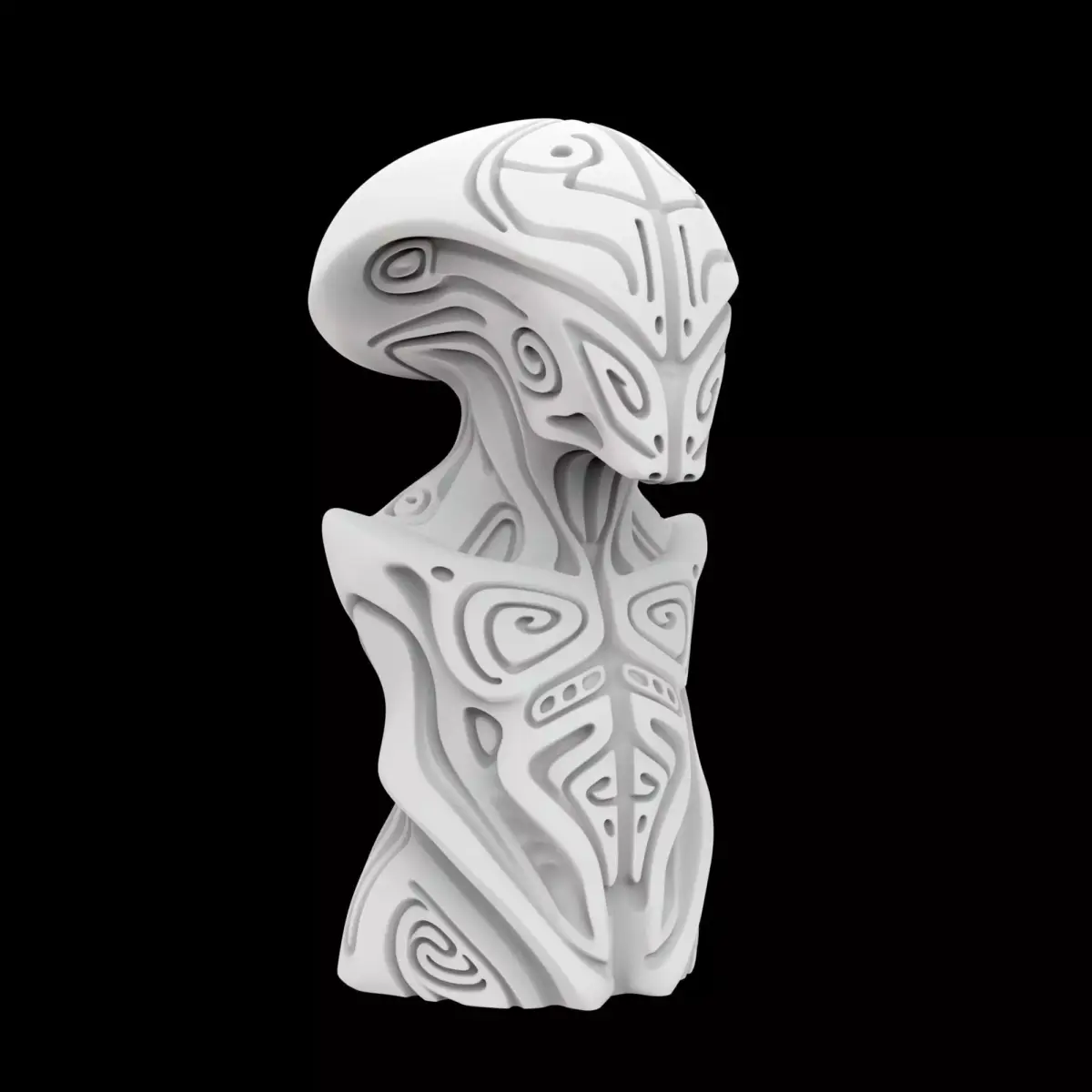 Alien Statue 3D Print Model 3D print model purchase