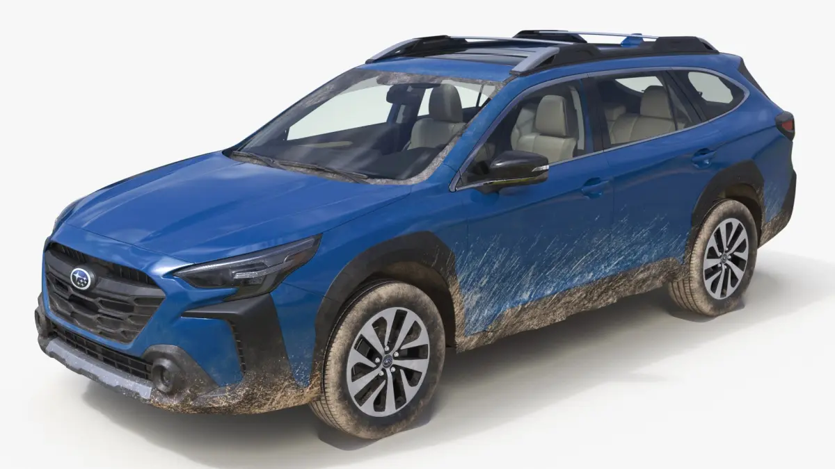 Subaru Outback 2025 Blue Dirty 3D model
