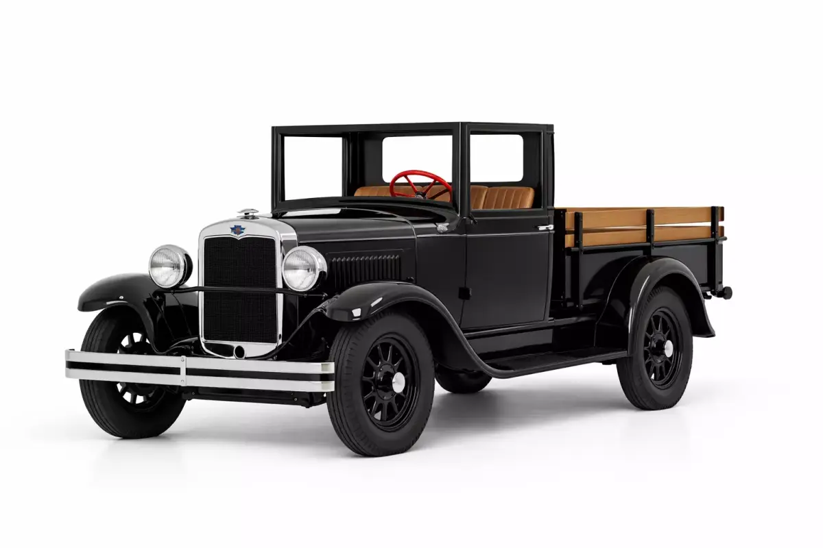 1930s Pickup Truck Vintage Classic Utility Vehicle Model 3D model
