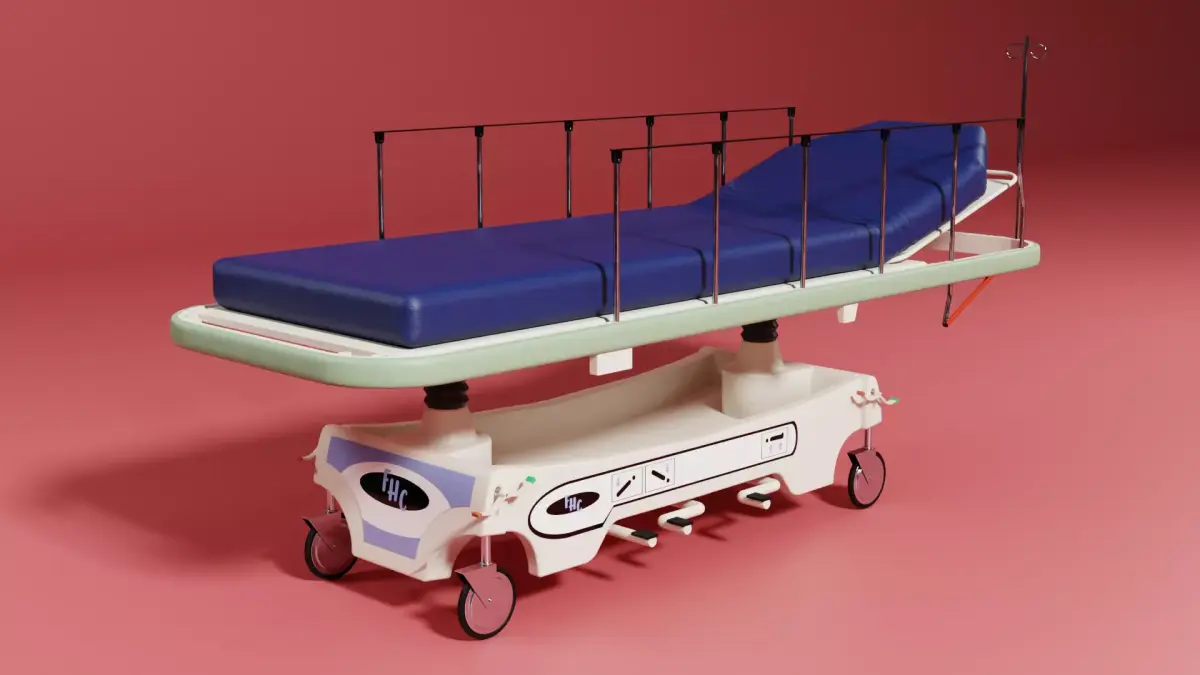 Hospital Stretcher Free 3D model