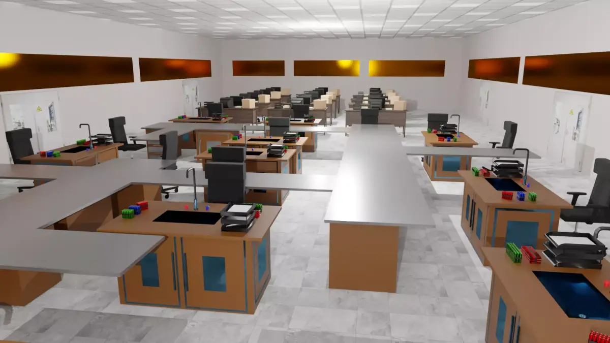 Laboratory Interior Low-poly 3D model shop