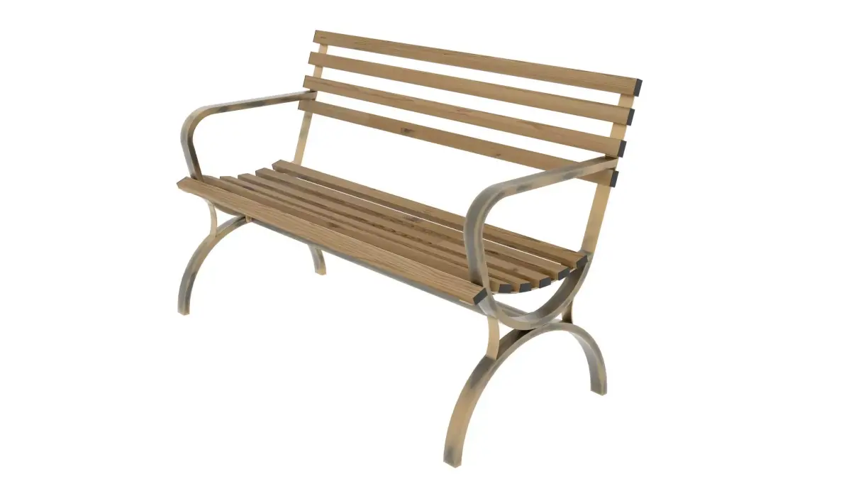 park bench 3D model purchase