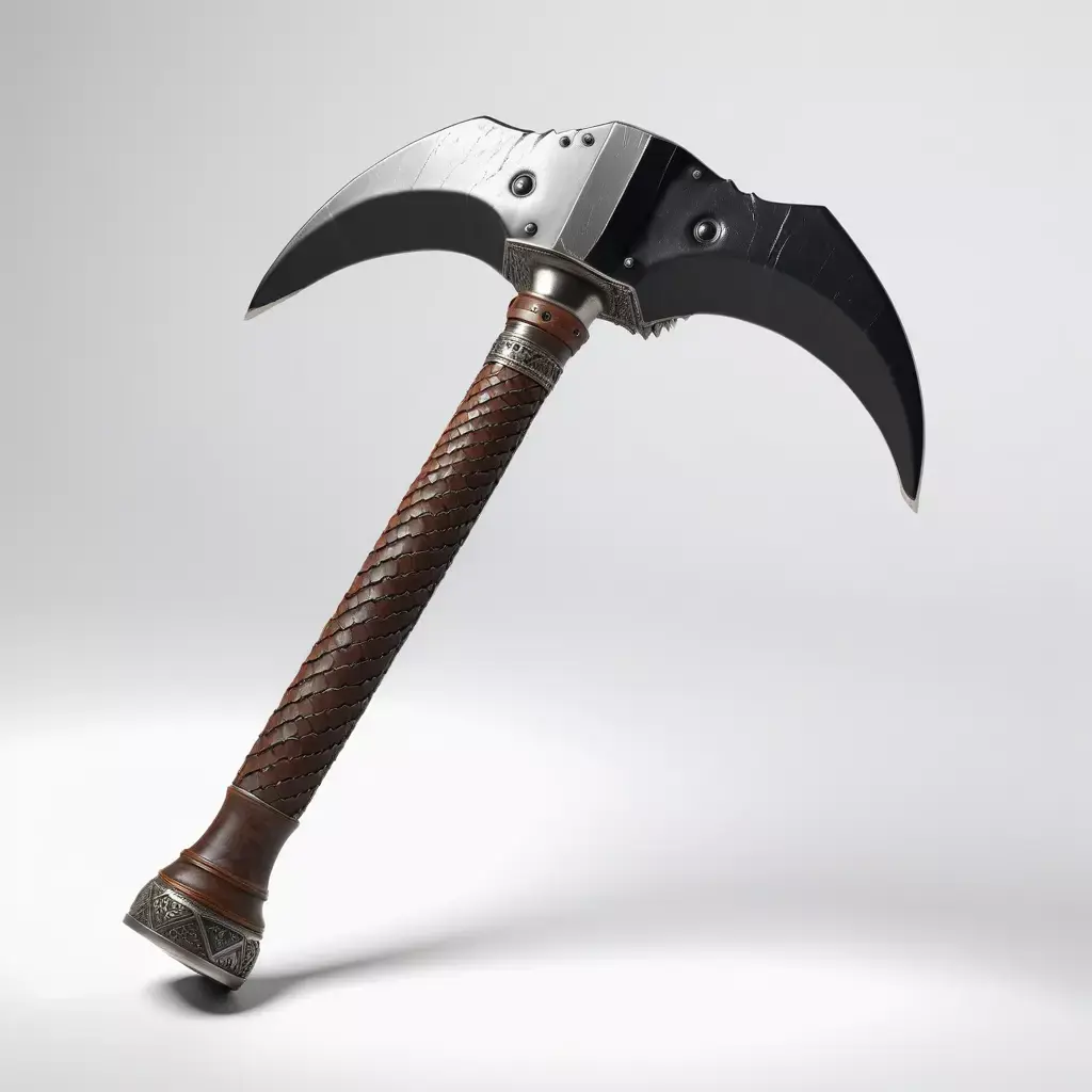 Fantasy DoubleBladed Axe Game Weapon 3D model