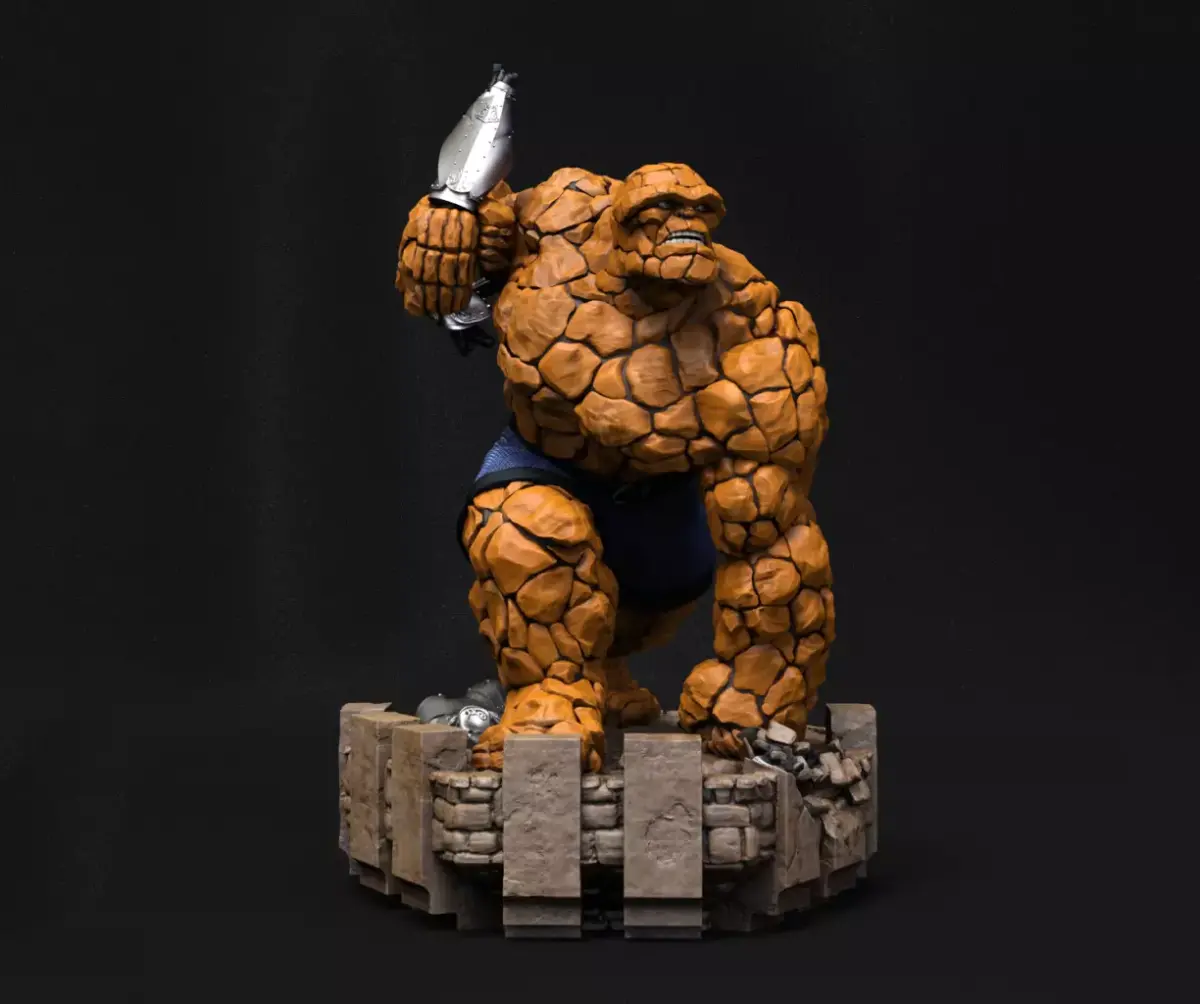 Fantastic 4 the Thing Statues 3D Model Ready to Print STL 3D print model