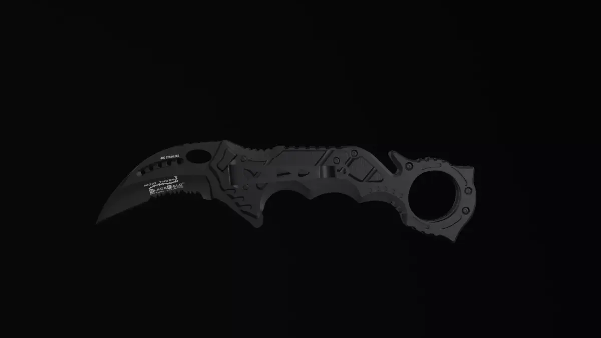 Battle knife Low-poly 3D model Low-poly 3D model