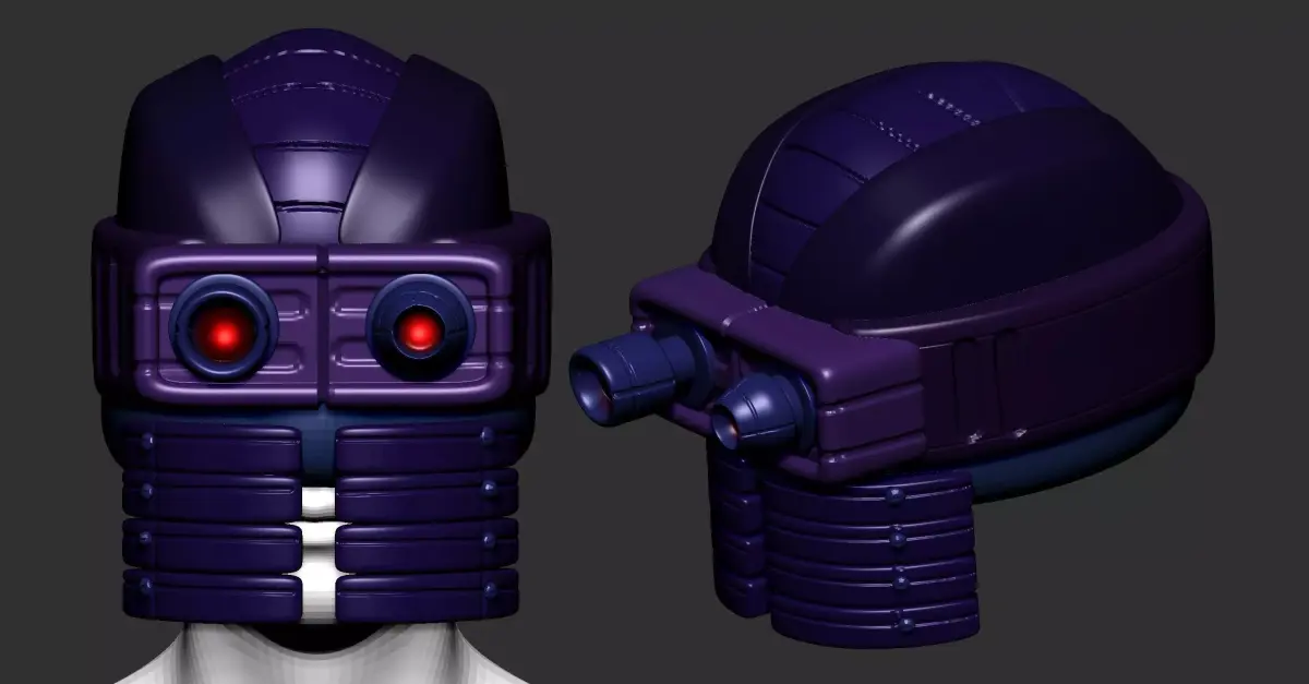 helmet high poly sculpt 3d printable 3D model 3D model 14
