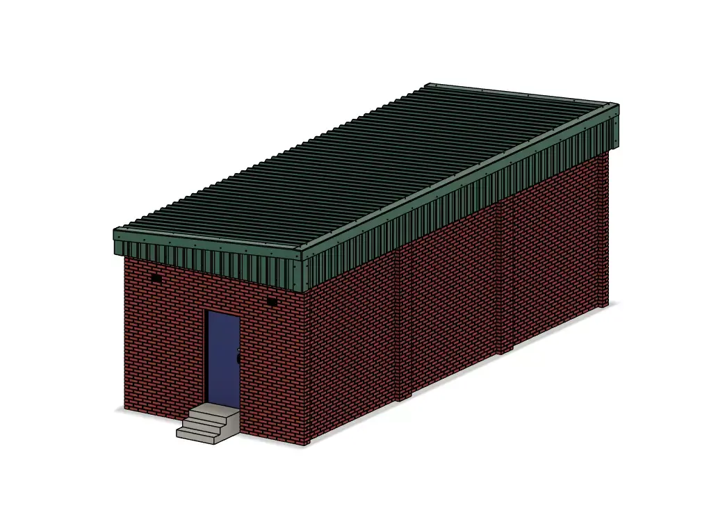 Model Railway Modern Lineside Building 3D print model