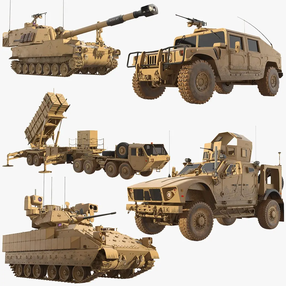 US Military Army Collection 5 in 1 Vol4 3D model