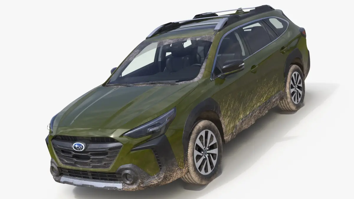 Subaru Outback 2025 Green Dirty 3D model