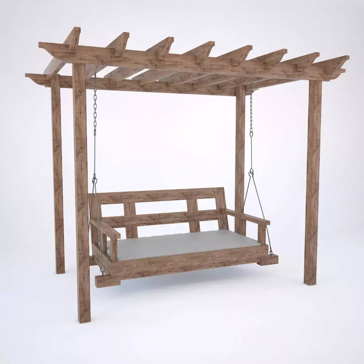Garden swing 3D model 11