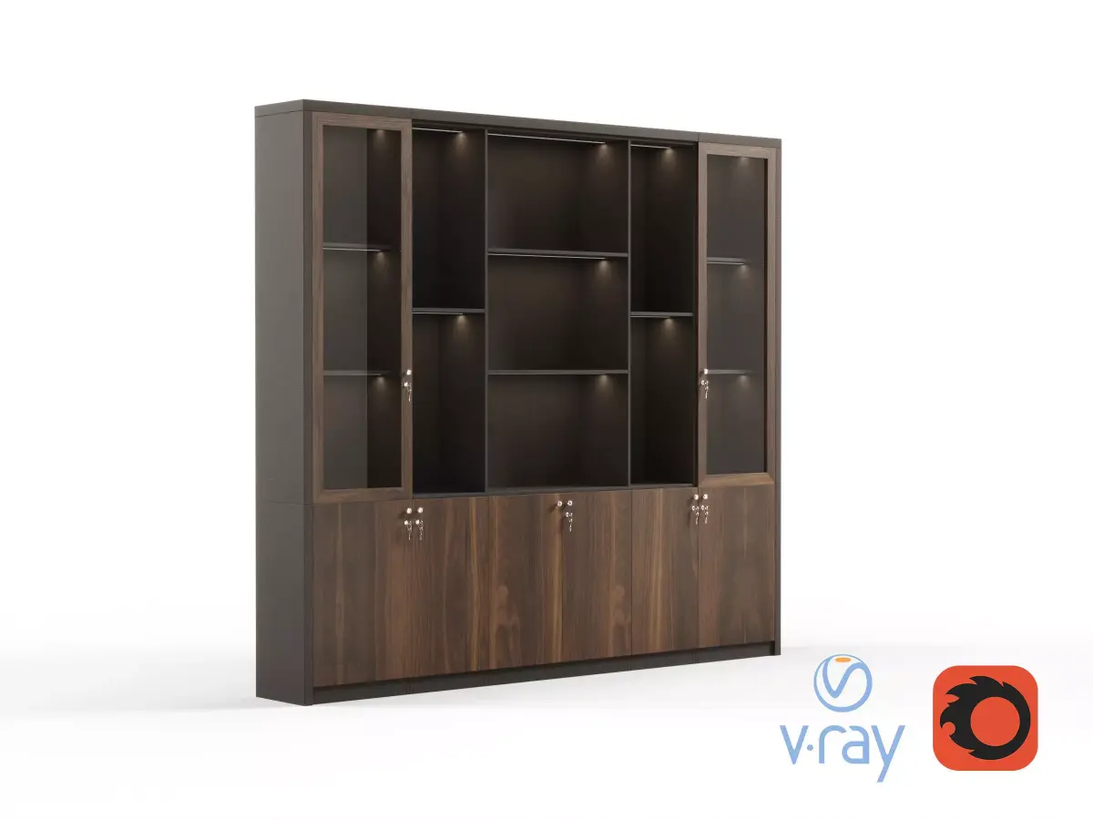 Modern Office High Cabinet File For Director  Free 3D model