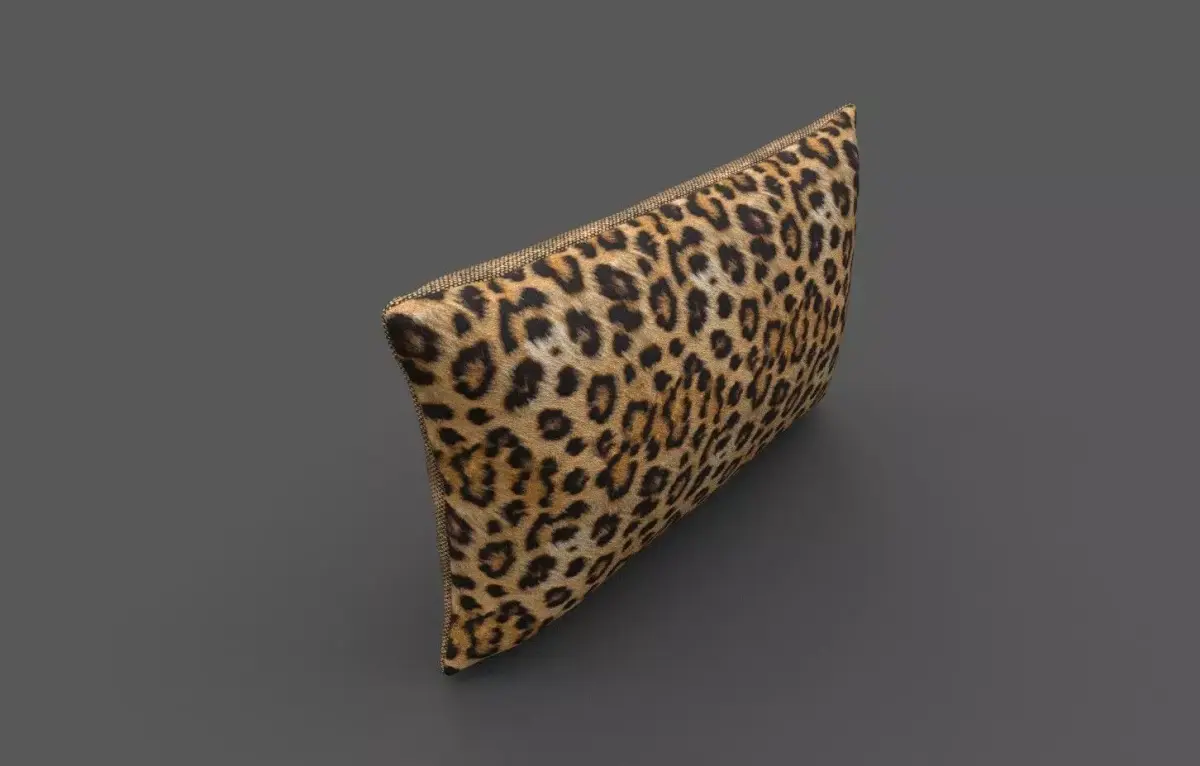 Cushion furniture Low-poly 3D model 7