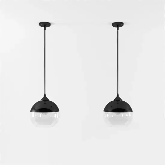Chandelier two pendant lights hanging from wall Free 3D model