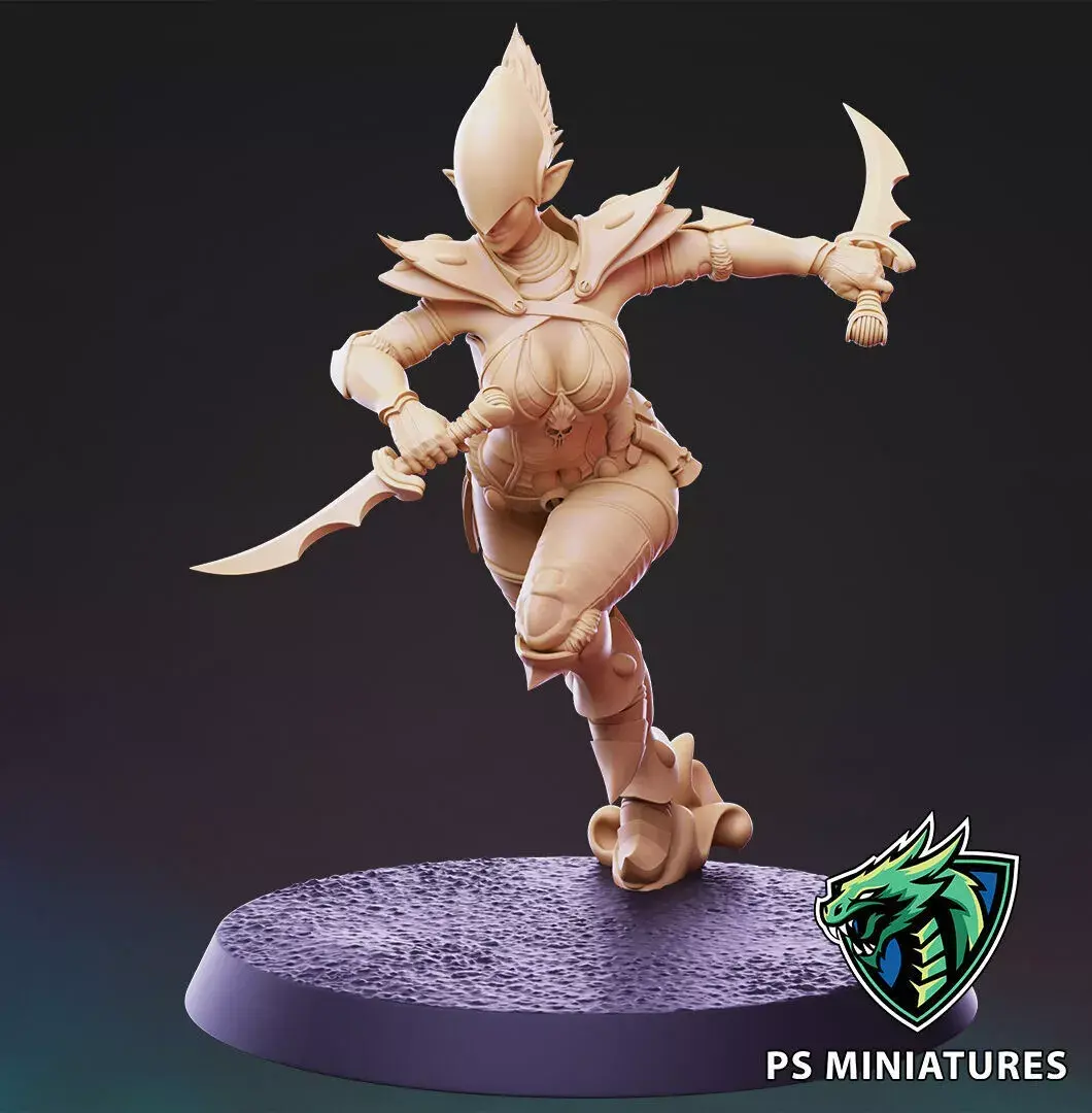 Dark Space Elves - Witches - Pose 6 3D print model