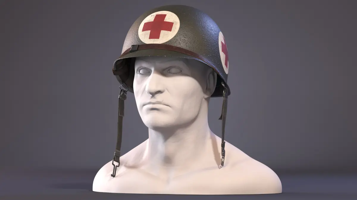 M1 Helmet WW2 - Medic 3D model