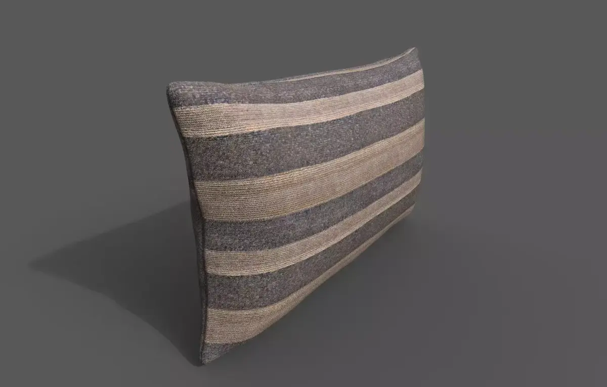 Cushion furniture Low-poly 3D model 2
