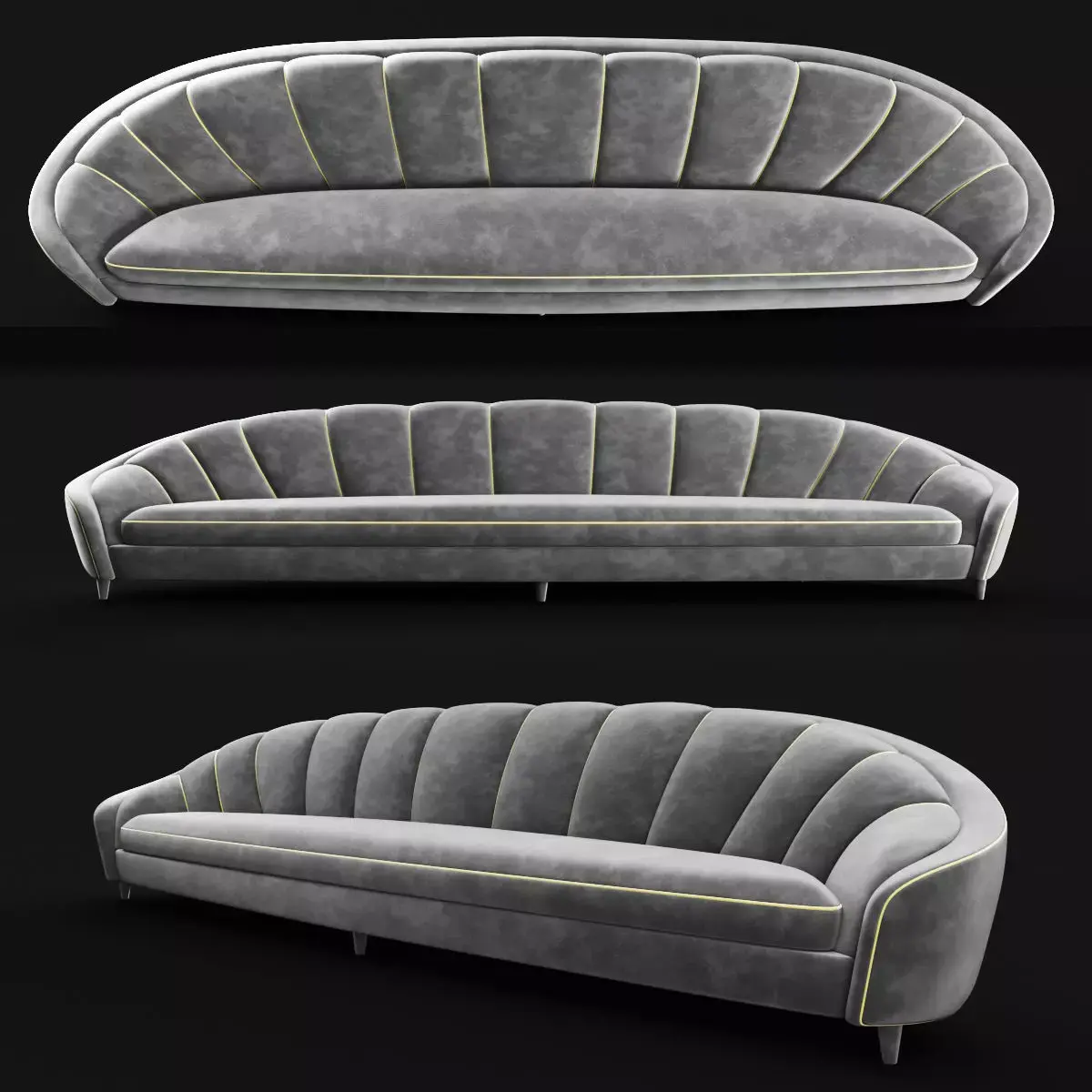 artdeco sofa Free 3D model