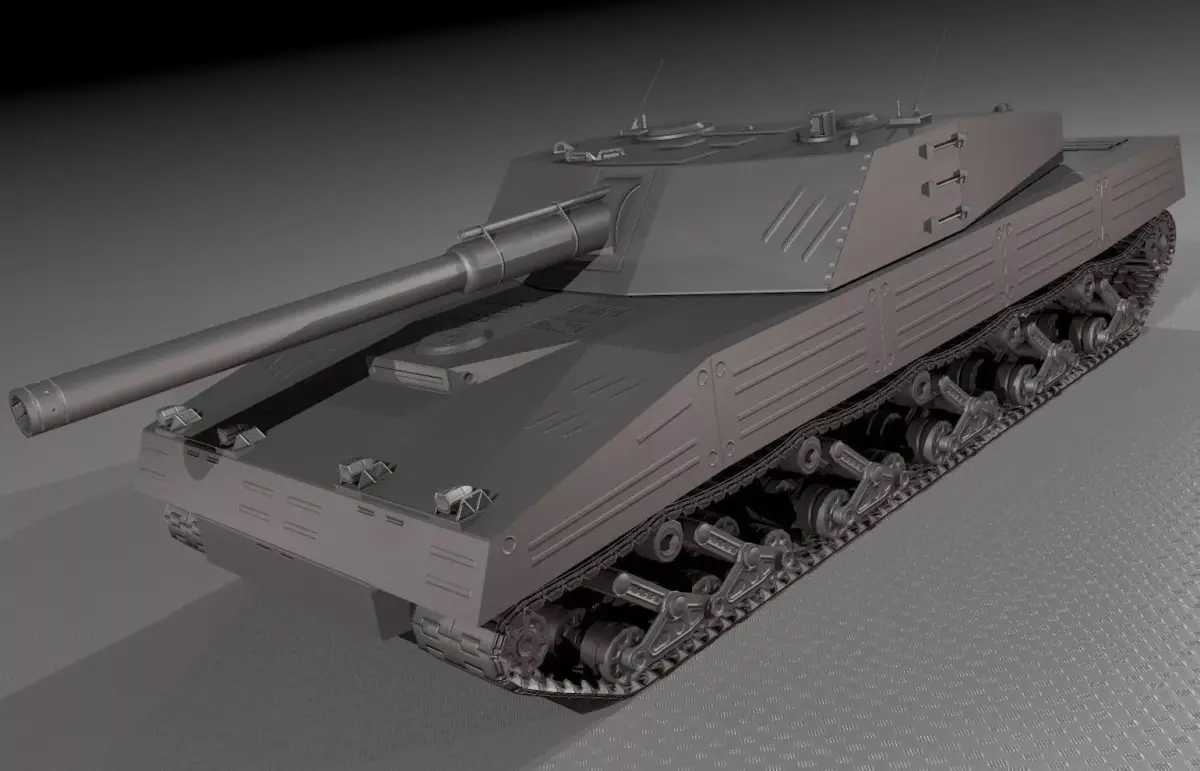 T-C 220 Heavy Tank Low-poly 3D model