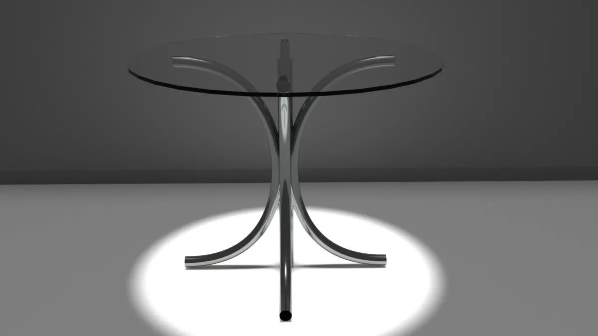 Glass Table Free low-poly 3D model buy