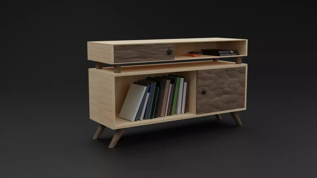 Furniture Drawer  Low-poly 3D model