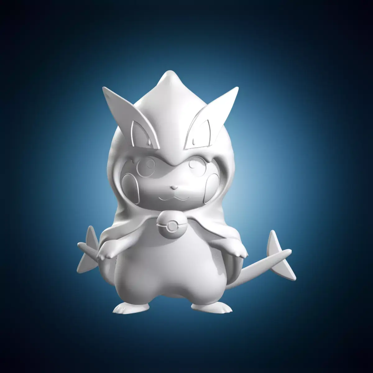 Pikachu Wearing Scizor Costume 3D print model