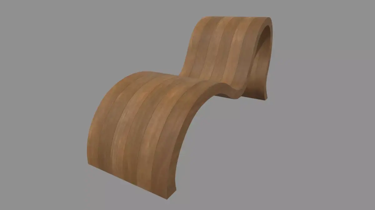 Low Poly Bench 04 Low-poly 3D model