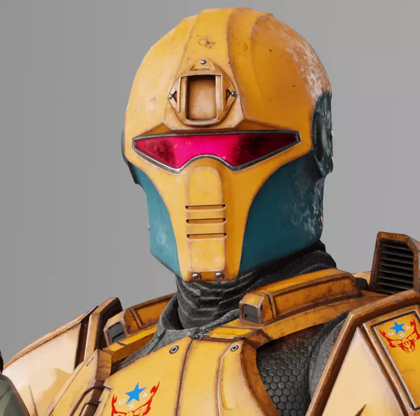 Tactical Face Mask Low-poly 3D model