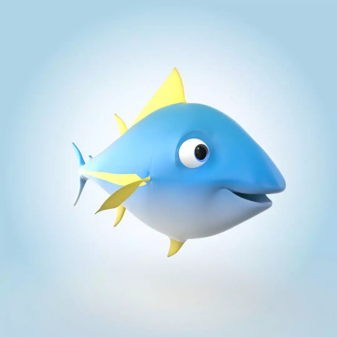 Cartoon Tuna 3D model purchase
