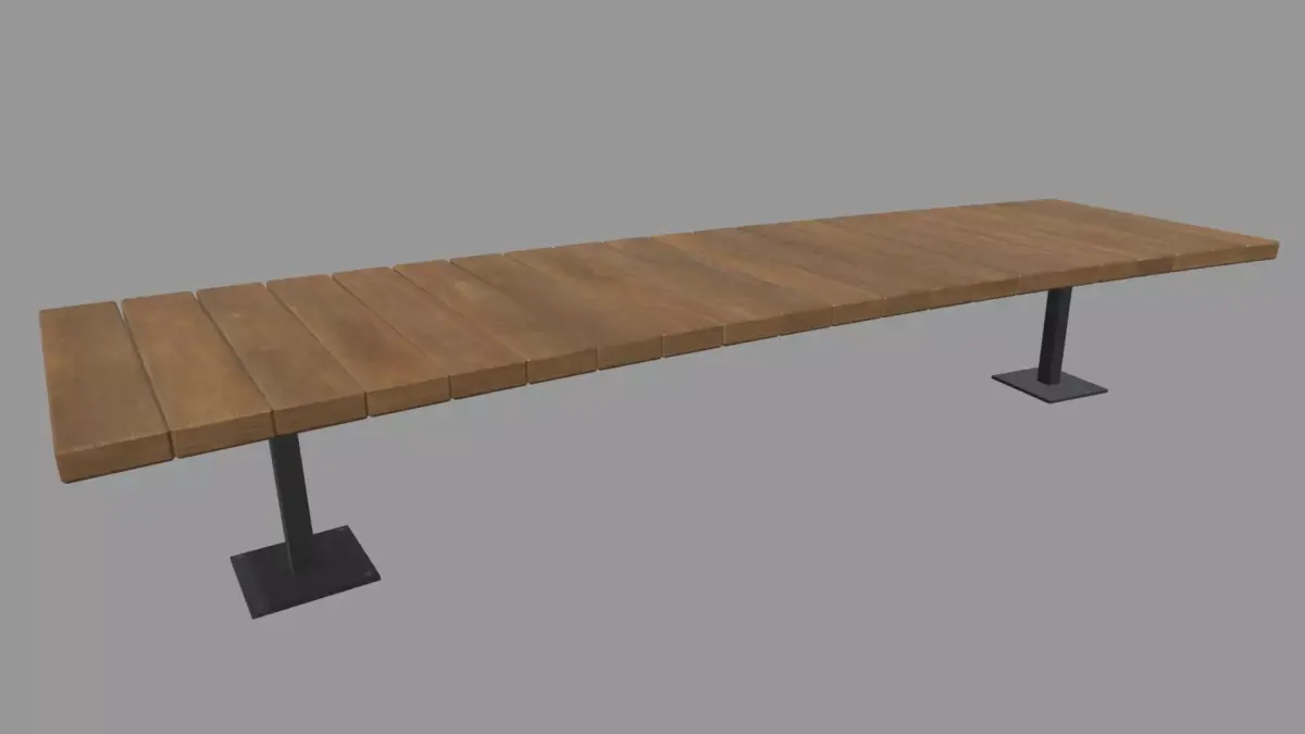Low Poly Bench 014 Low-poly 3D model