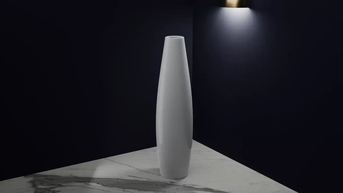 Ceramic White Vase 2 Free 3D model