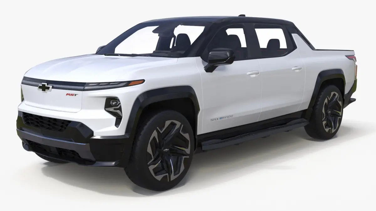 Chevrolet Silverado EV RST White 2024 Simplified 3D model