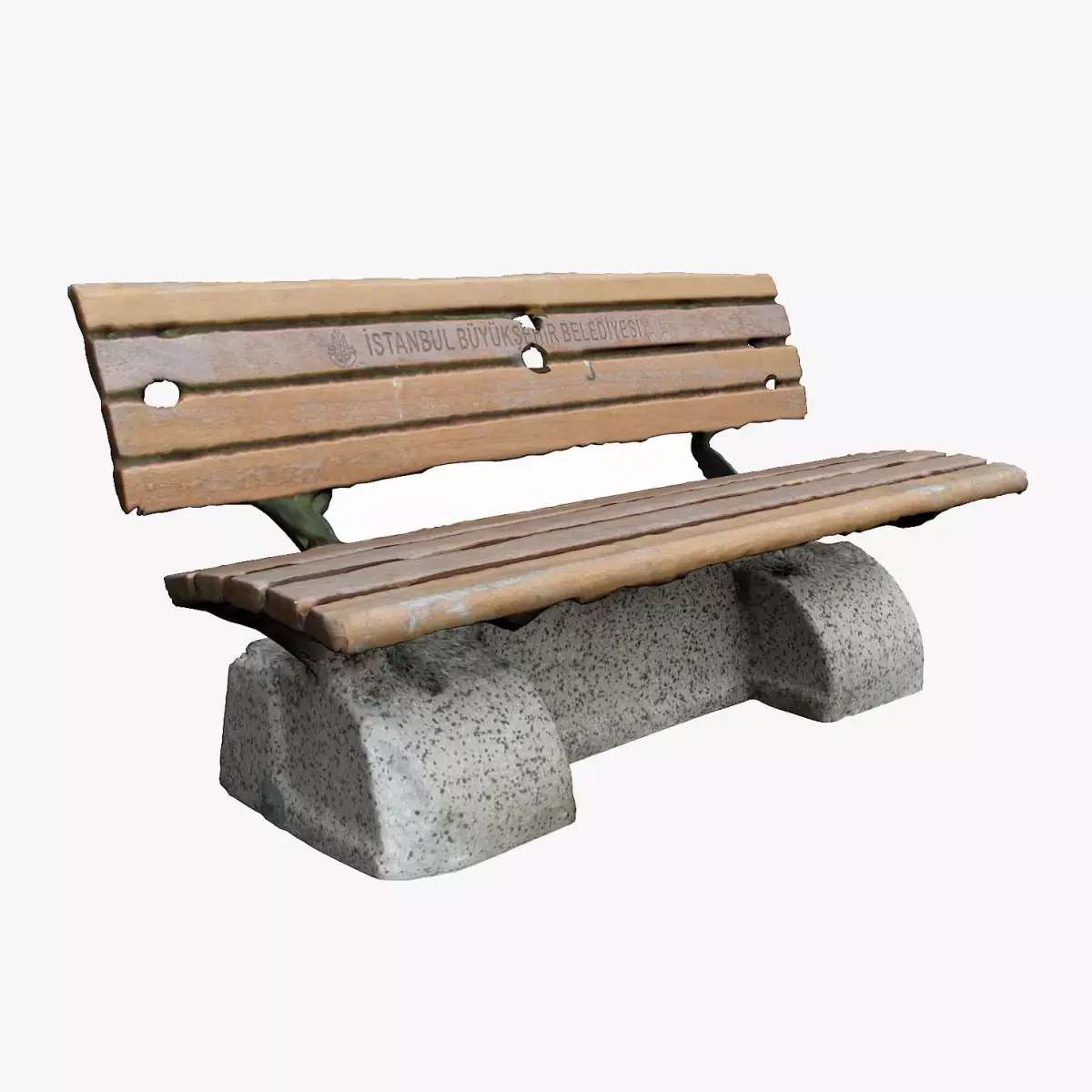Bench park Low-poly 3D model get